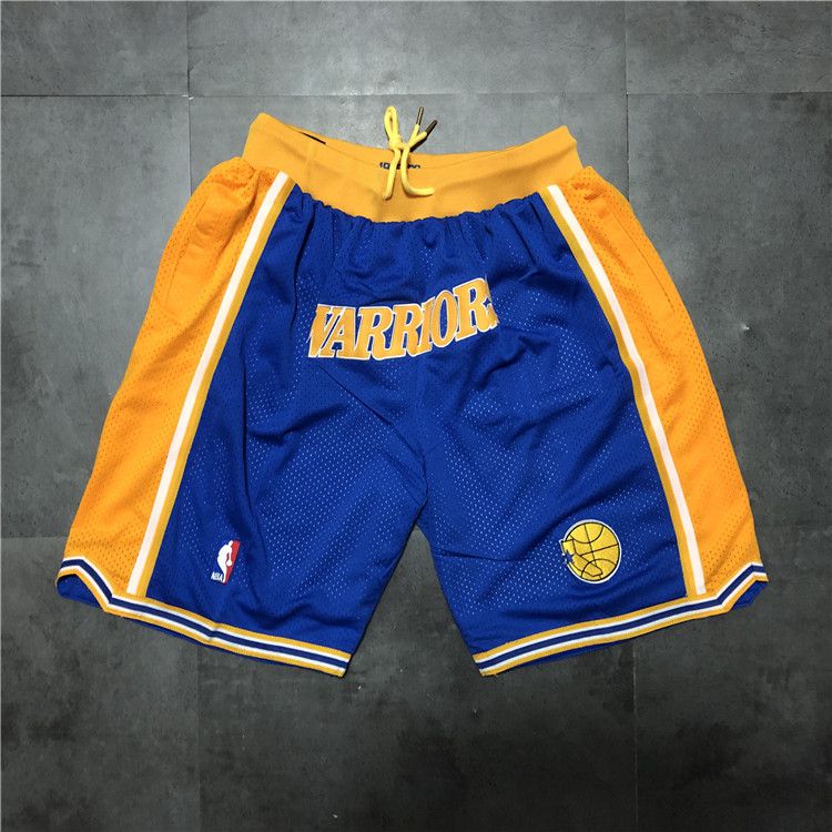 Men NBA 2021 Golden State Warriors Black Shorts 3